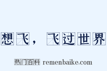 想飞，飞过世界是什么意思的图片